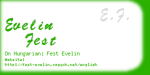 evelin fest business card